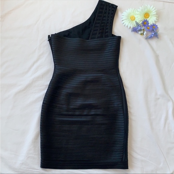 BCBG Maxazria Eden dress, black satin like material, size 2 - Picture 2 of 12